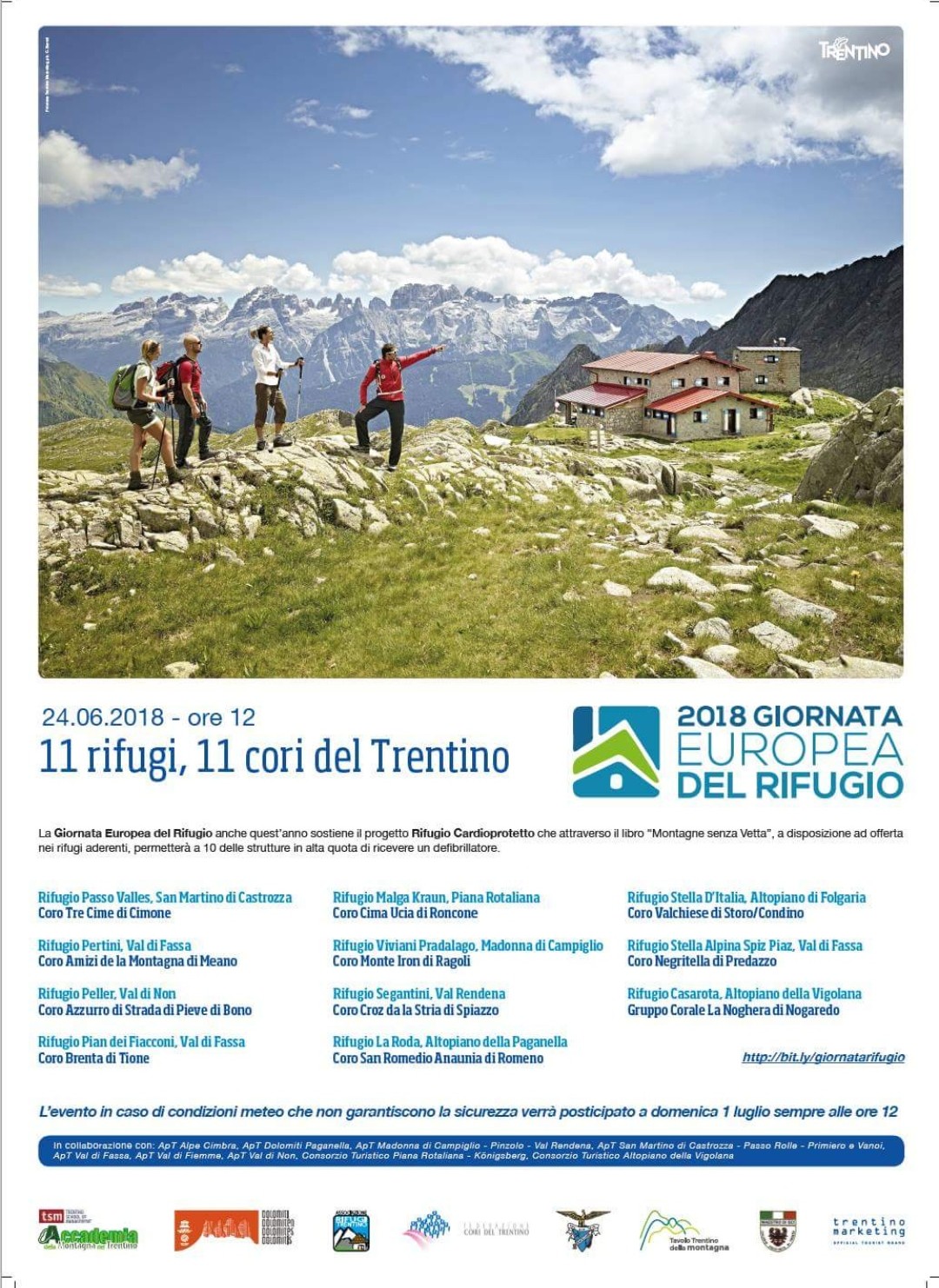 11 rifugi, 11 cori trentini